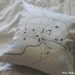 London Map Illustrated Blue Tone Linen Pillow Case(Cover, Slip)
