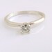 Moissanite Solitaire Ring Sterling Silver Made To Order
