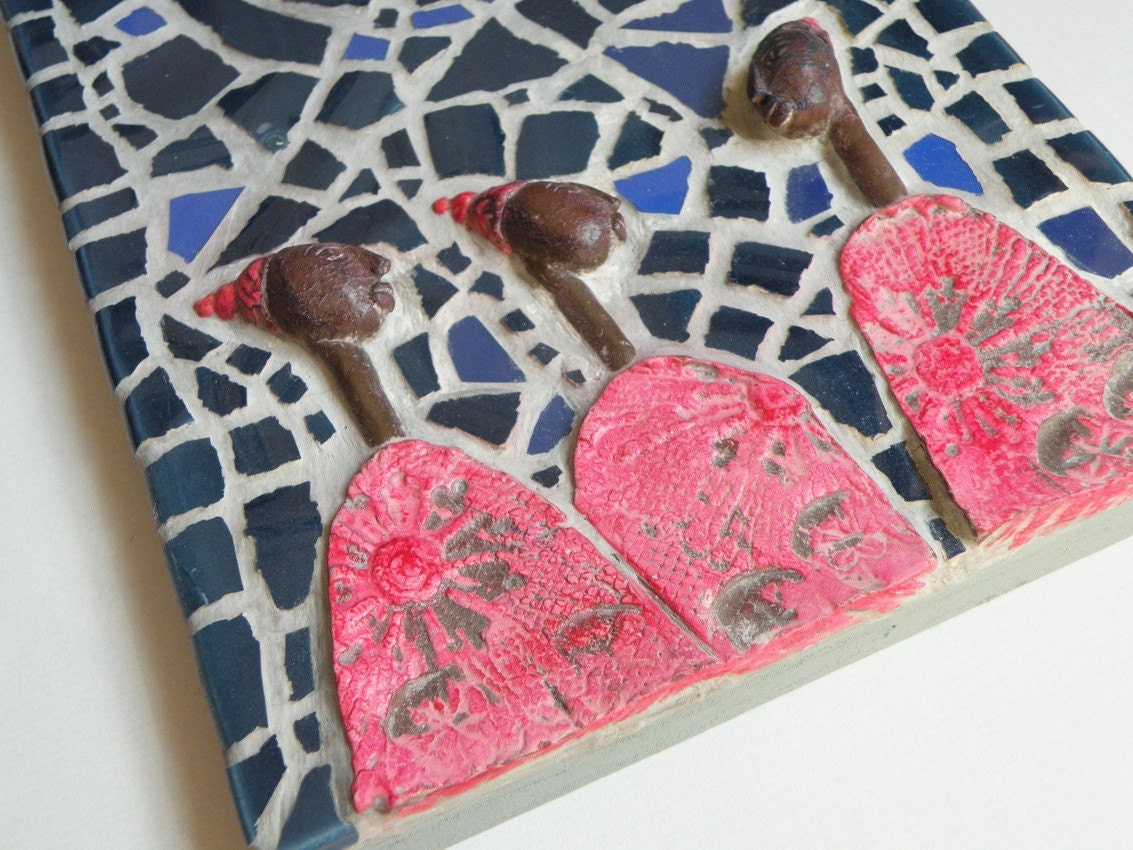 Mosaic Relief Art - Star Gazers