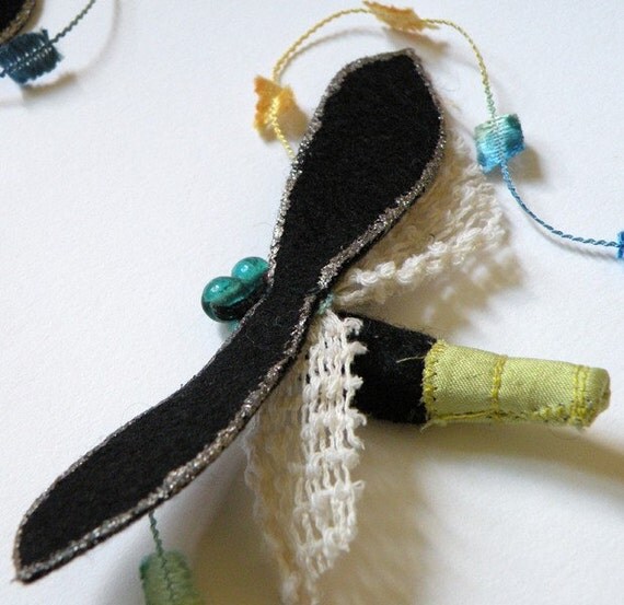 Firefly Ornament - Five  Flying Fireflies