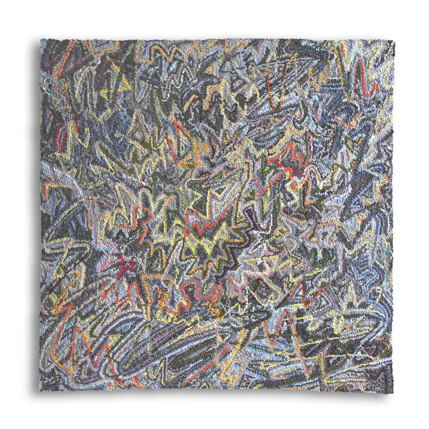 Zigzag drive rag rug