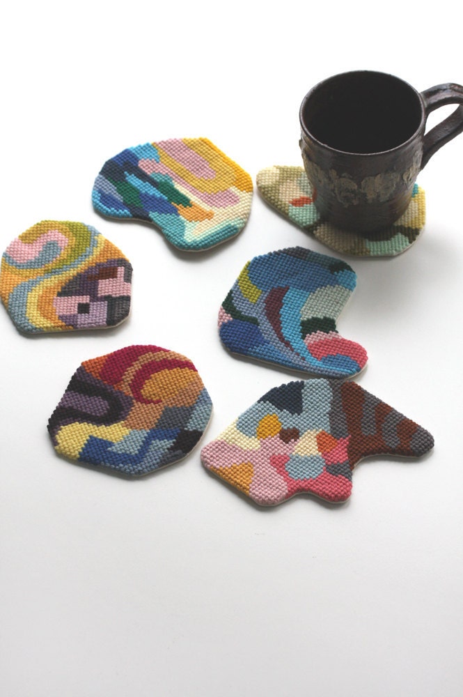 needlepoint coaster No.15