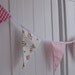 ENGLISH ROSES Banner Bunting with Laura Ashley Fabric Birthday Party Celebration Photo prop Can Be Personalised Custom Made to order