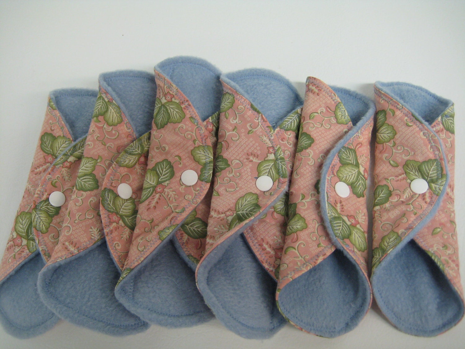 Pink with Green Leaves Cloth Pad and Pantyliner Overnight Starter Pack - Extra Long