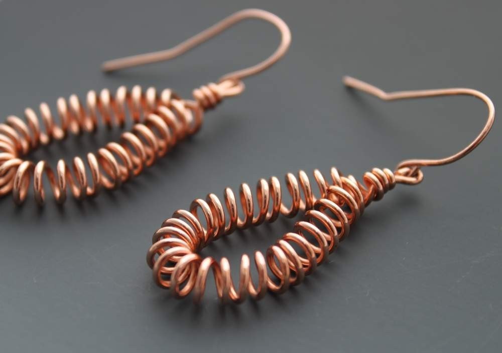 Copper Earrings, Springs, Hoops, Loops, Drop earrings, Spring To Life, Handmade