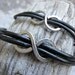 Infinity for Two in Sterling Silver - Two Black Leather Infinity Bracelets with Hook Clasps