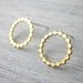 Lara Post Earrings - Small, gold silver plated minimalist round studs