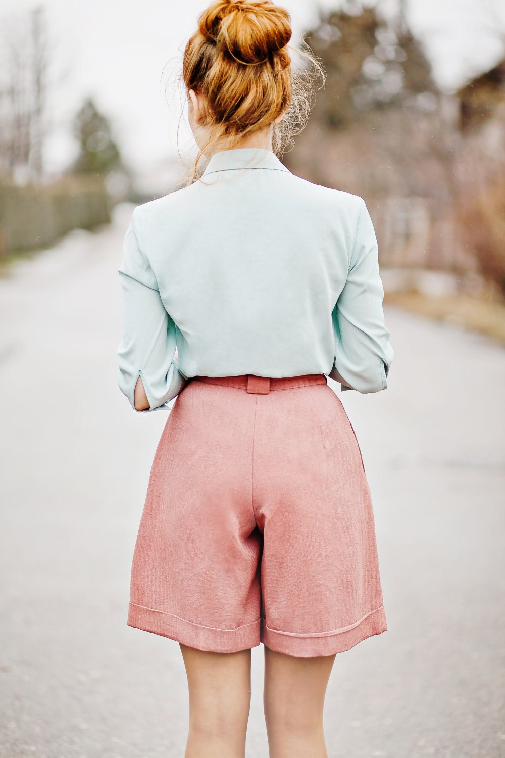 SALE---Vintage Shorts / Pink Shorts / Pastel Shorts / Vintage High Waist Shorts in Pink