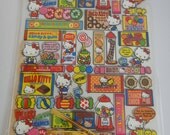 Sanrio Hello Kitty Sweets Design Transparent Japanese Plastic Gift/Party Bags -Large Size- Candy Canes, Chocolate Cookies, Bubblegum, Lolly