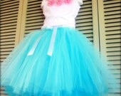 The Avery - Mid Length Reversible Tutu Skirt - Sewn - half poof ballet style skirt in your choice of colors and length