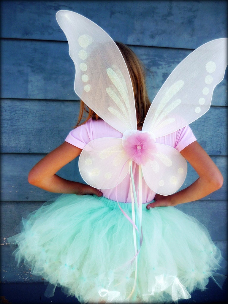 Custom Flora Fairy Wings - Pixie Princess Style - Your choice of 26 colors - for girls, teens, women