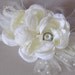 Ivory Bridal Hair Clip with Feathers