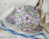 home decor Japanese temari Grandmother's Flowers