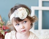 Classy Silk Poppies snugars HEADBAND hat cap hair band head wrap newborn infant toddler girls