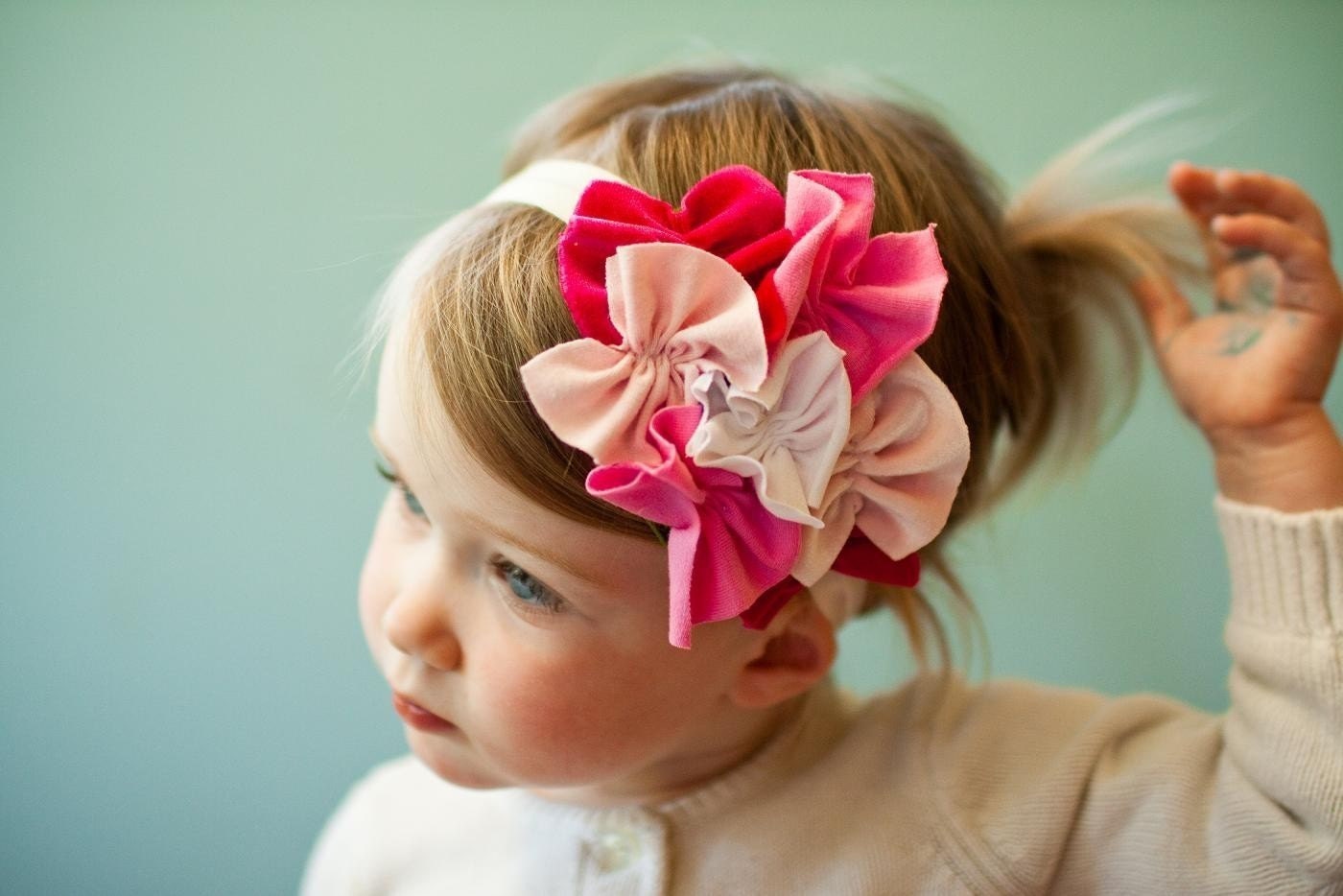 SWEET as Sugar snugar HEADBAND hair head wrap band baby infant newborn girls PINK