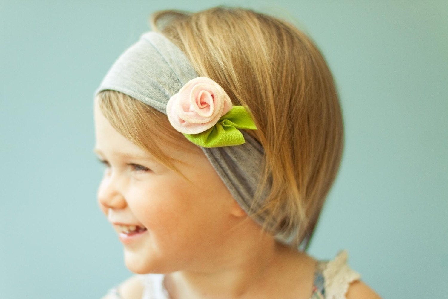 Custom Listing for jones1978 -petite Victorian rose SNUGARS headband with gray band