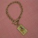Vintage 60's Girl Shopping Charm on Silvertone Metal Bracelet ( 2018 )