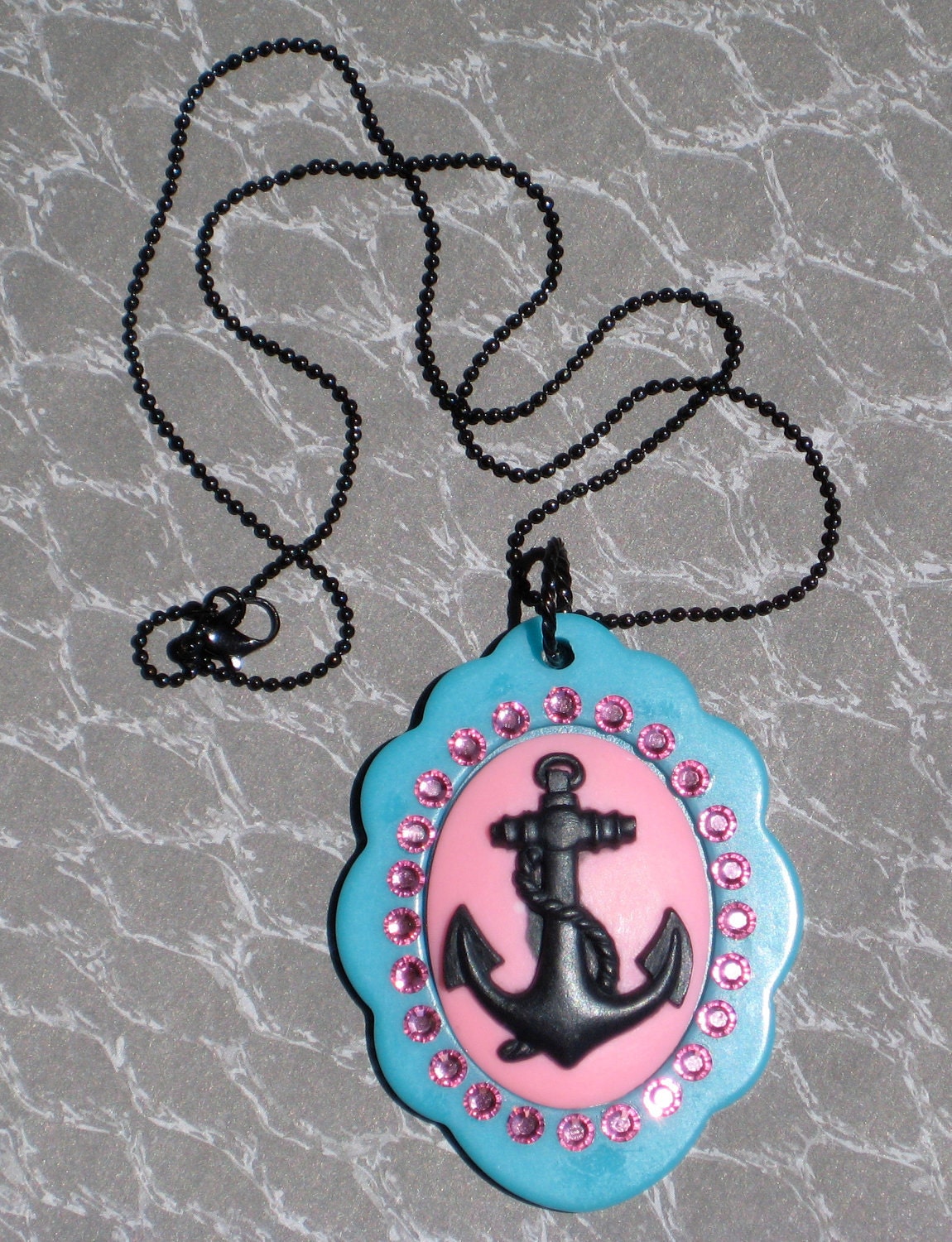 Nautical Anchor Pendant Necklace Kawaii Rockabilly