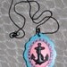 Nautical Anchor Pendant Necklace Kawaii Rockabilly