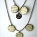 Book page necklace, literary necklace, Book jewelry, paper bead