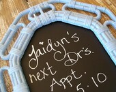 vintage frame chalkboard & mirror combo or magnetic chalkboard-baby blue ANY color-nursery-baby shower-wedding-reception-photo prop