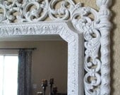 Romantic Baroque Ornate Vintage Frame Wall Mirror & Chalkboard-Magnetic Chalkboard-AnY CoLor-White-Memo Board-Wedding-Signs-Nursery