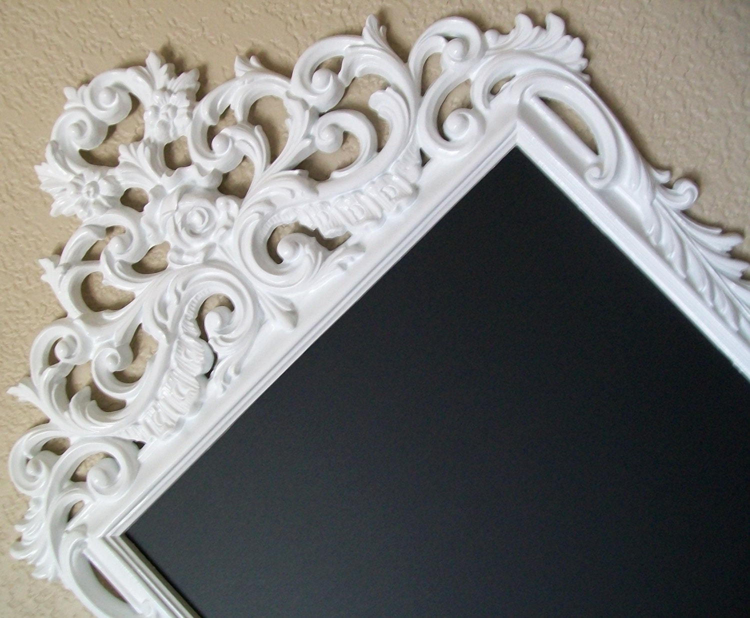UNIQUE CHRISTMAS GIFT For Her Magnet Board Chalkboard Wall Mirror Ornate Vintage Baroque Picture Frame Wedding Menu Board White Any Color