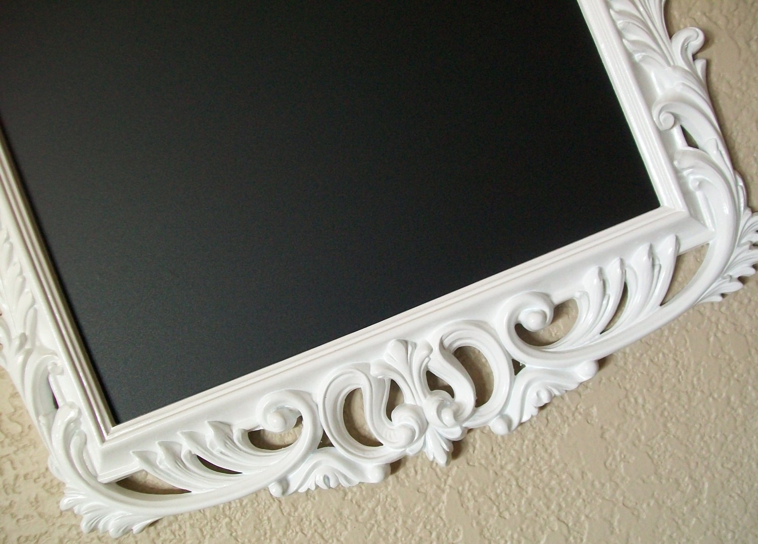 UNIQUE CHRISTMAS GIFT For Her Magnet Board Chalkboard Wall Mirror Ornate Vintage Baroque Picture Frame Wedding Menu Board White Any Color