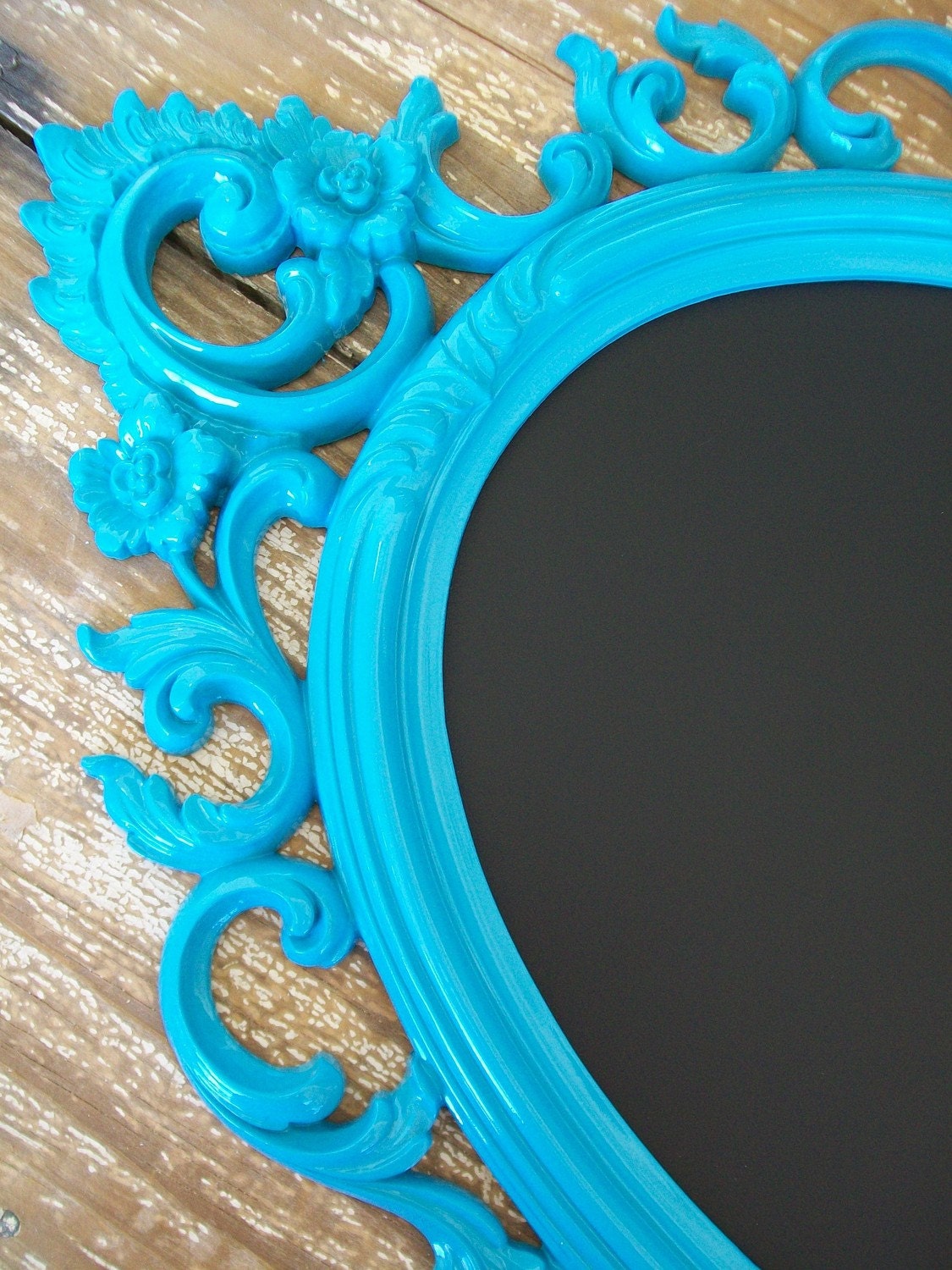 FRAMED CHALKBOARD-Any Color-Teal-Baroque Ornate Vintage Frame Chalkboard & Vintage Wall Mirror-Nursery-PBK-Kitchen Chalkboard