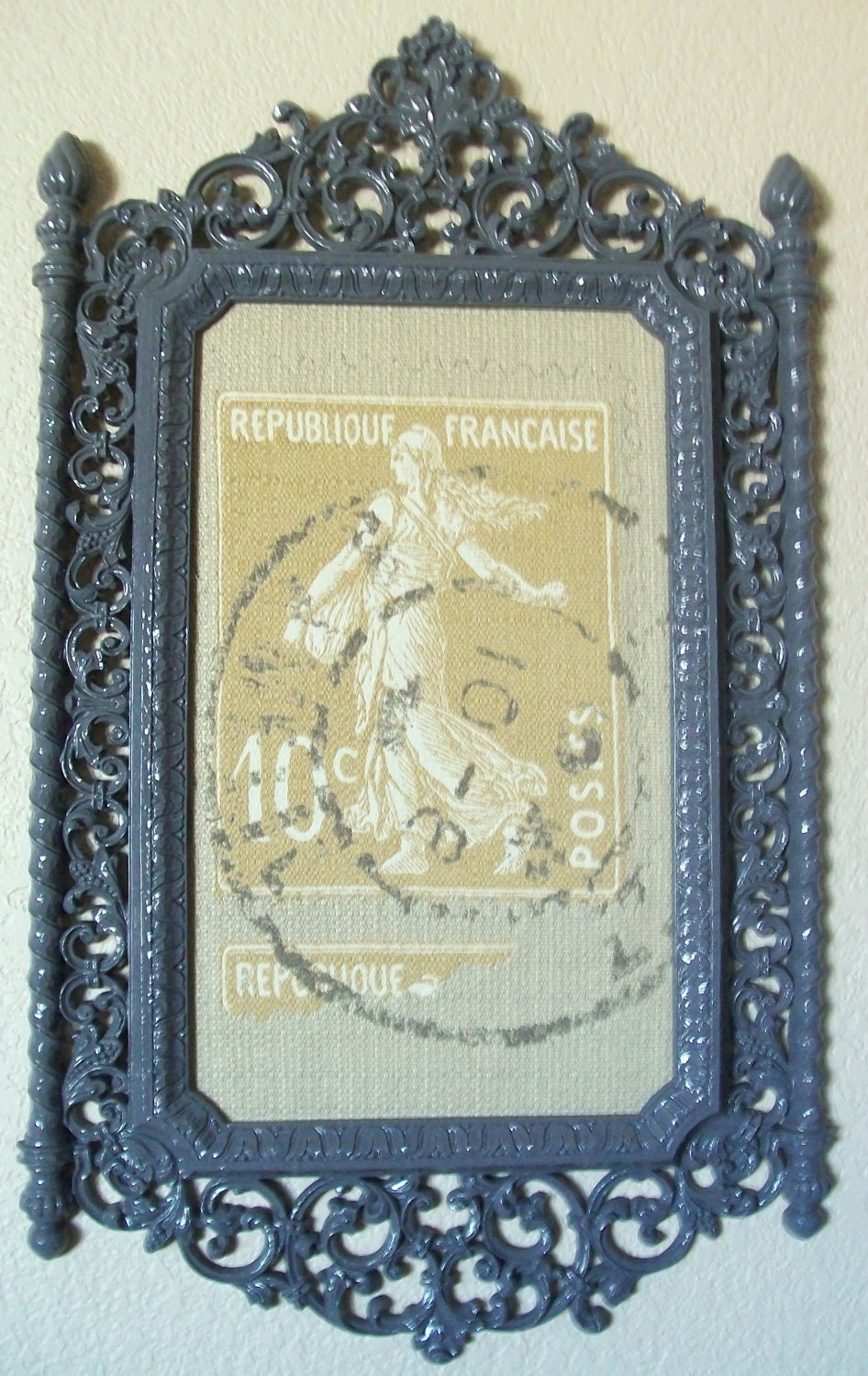 FRAMED MEMO BOARD-Gray-Any Color-Ornate Baroque Vintage Frame French Memo Board-Magnet Board-Chalkboard-Vintage Wall Mirror-Wedding Decor