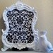8x10 Baroque Ornate Vintage Picture Frame-Photo Frame-Black and White Damask-Chalkboard-Frame-White-AnY Color-Shabby Chic-Nursery-Mirror