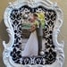 8x10 Baroque Ornate Vintage Picture Frame-Photo Frame-Black and White Damask Fabric-Chalkboard-White-AnY Color-Shabby Chic-Nursery-Mirror