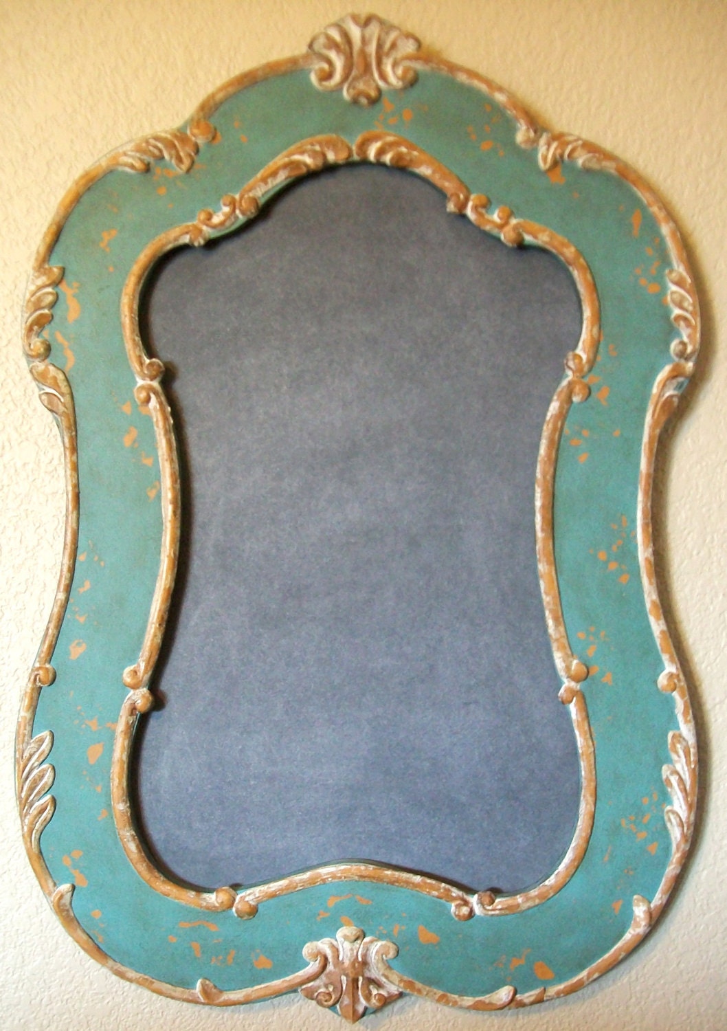 VINTAGE BAROQUE ORNATE Framed Chalkboard Magnet Board Cork Board Memo Wedding Menu Board  Kitchen Chalkboard Any Color Teal
