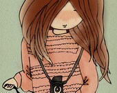 The Photographer - 5 x 7 Illustration Print
