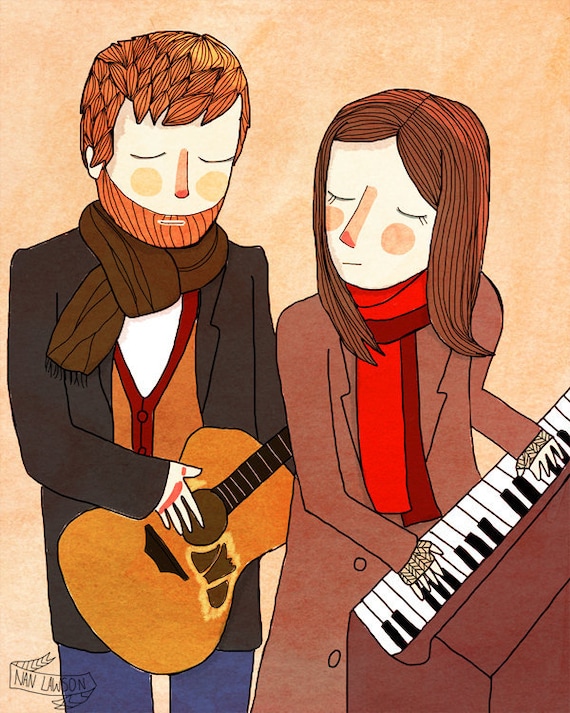 Falling Slowly - 8 x 10 Illustration Print