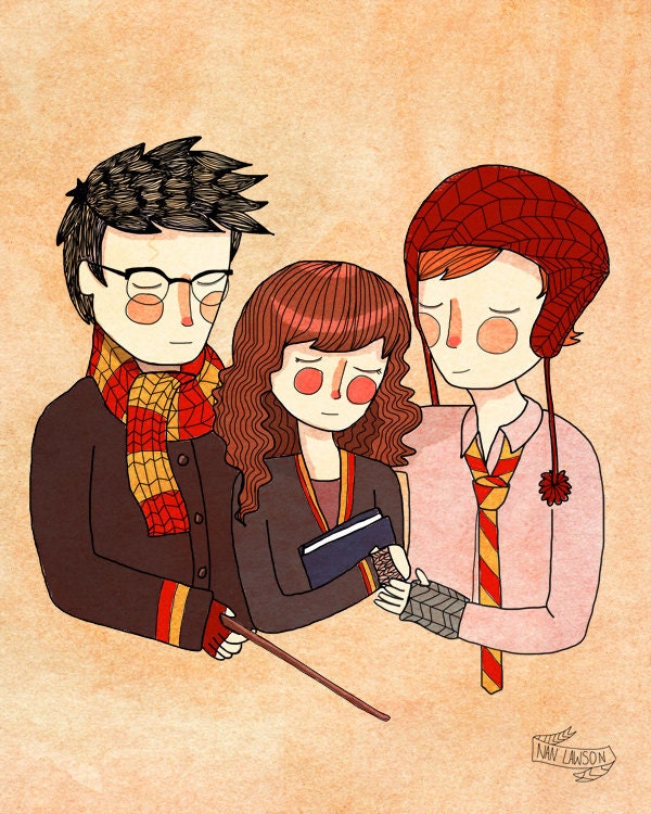 Friendship and Bravery - 5 x 7 Illustration