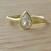 Moissanite Pear Ring