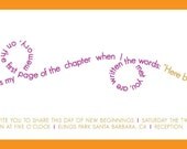 Read Between the Lines Wedding Invitation