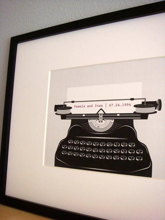 Custom Wedding Gift - Typewriter Print