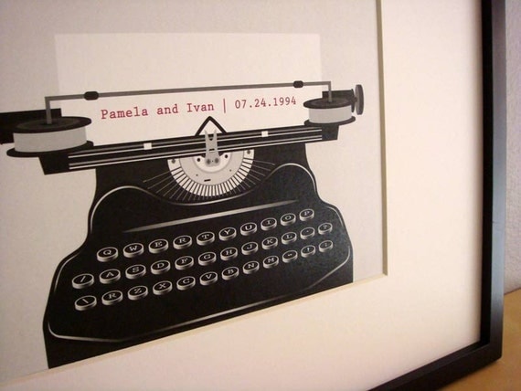 Custom Wedding Gift - Typewriter Print