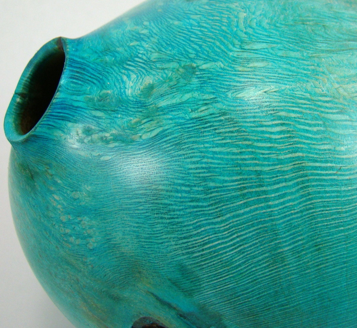 Rebirth in Blue - Sycamore Burl Vessel
