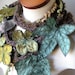 Long and Leafy Scarf- Brown with Green Berries