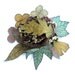 Long and Leafy Scarf- Brown with Green Berries