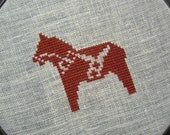 Dala horse modern cross stitch