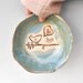 Ceramic Bird bowl mama or daddy and baby bird Mothers Day gift Blue glaze handbuilt pottery Flock of Love