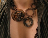Copper Bunch Necklace - Oxidized copper - Copper Jewelry