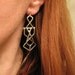 Mechanical Earrings - Diagram Design - Aluminum - Inspired by Architecture, Modernism , and Art Deco