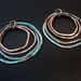 Patina earrings - Double Oxi Design - handmade copper jewelry
