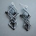 Geometric Earrings - Black Truss Design - Copper Earrings - Chemically Oxidized - Handmade jewelry