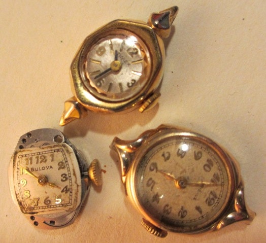 Vintage Watch Parts Ribaux, Timex and Bulova